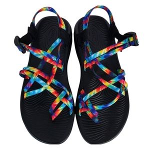 NWB Chaco womens zvolv x2 outdoor strappy toe sandals tie dye